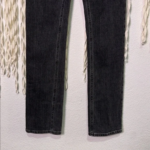 Toteme High Rise Black Washed Denim Straight Leg Jeans Size 28 - Picture 3 of 10